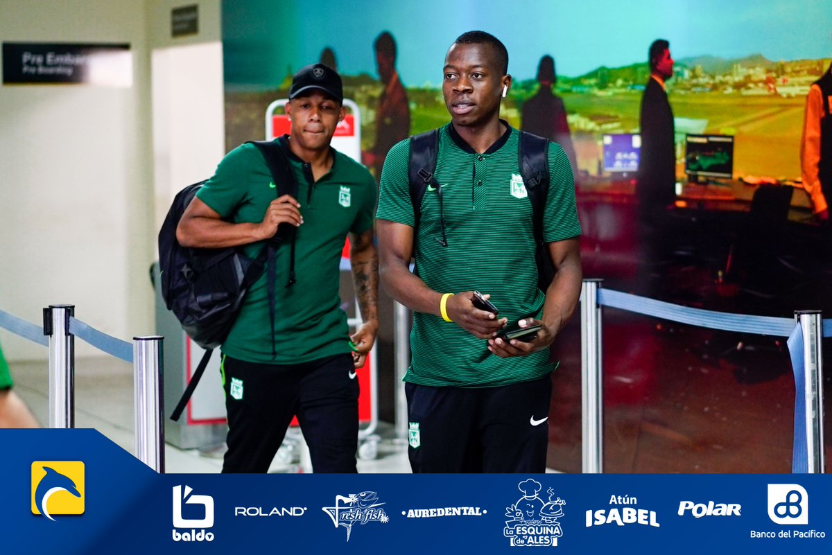 DelfinSC's tweet photo. ¡BIENVENIDOS! 🤝 
Nuestro hermanos colombianos de @nacionaloficial ya se encuentran en Manta. Les deseamos una excelente estadía. ¡Nos vemos mañana! #ElOrgulloDeManabí https://t.co/F1K9a2WRhz