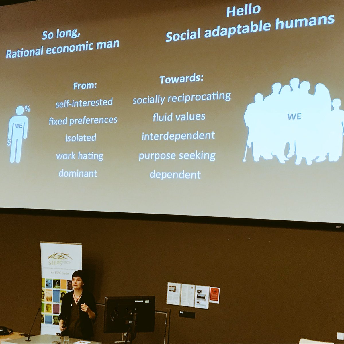 CEEDRmdx's tweet photo. To thrive... We should say goodbye to the rational economic man...
An engaging and thought-provoking lecture by @KateRaworth
#DoughnutEconomics #sussexraworth @stepscentre #rethinkingeconomics #RethinkingGrowth https://t.co/kjxjrqbPkq