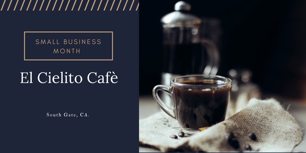 RendonAnthony's tweet photo. #SmallBusinessSpotlight:
@ElCielitoCafe is a specialty coffee house dedicated to blending artisan coffee with Latin American culture. This #SouthGate establishment has quite the local feel and often hosts community events.
#31DaysofSmallBiz https://t.co/AhqrVU18mm
