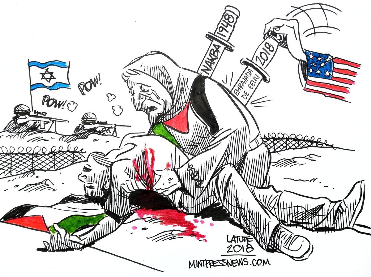 madameguevara's tweet photo. Israel criminal asesina a 58 palestinos desarmados y hiere a más de 2000. Un baño de sangre mientras celebran su fiesta en la Embajada de EEUU de Jerusalem. ASESINOS !!!#Nakba70 https://t.co/dUJYSP00ap