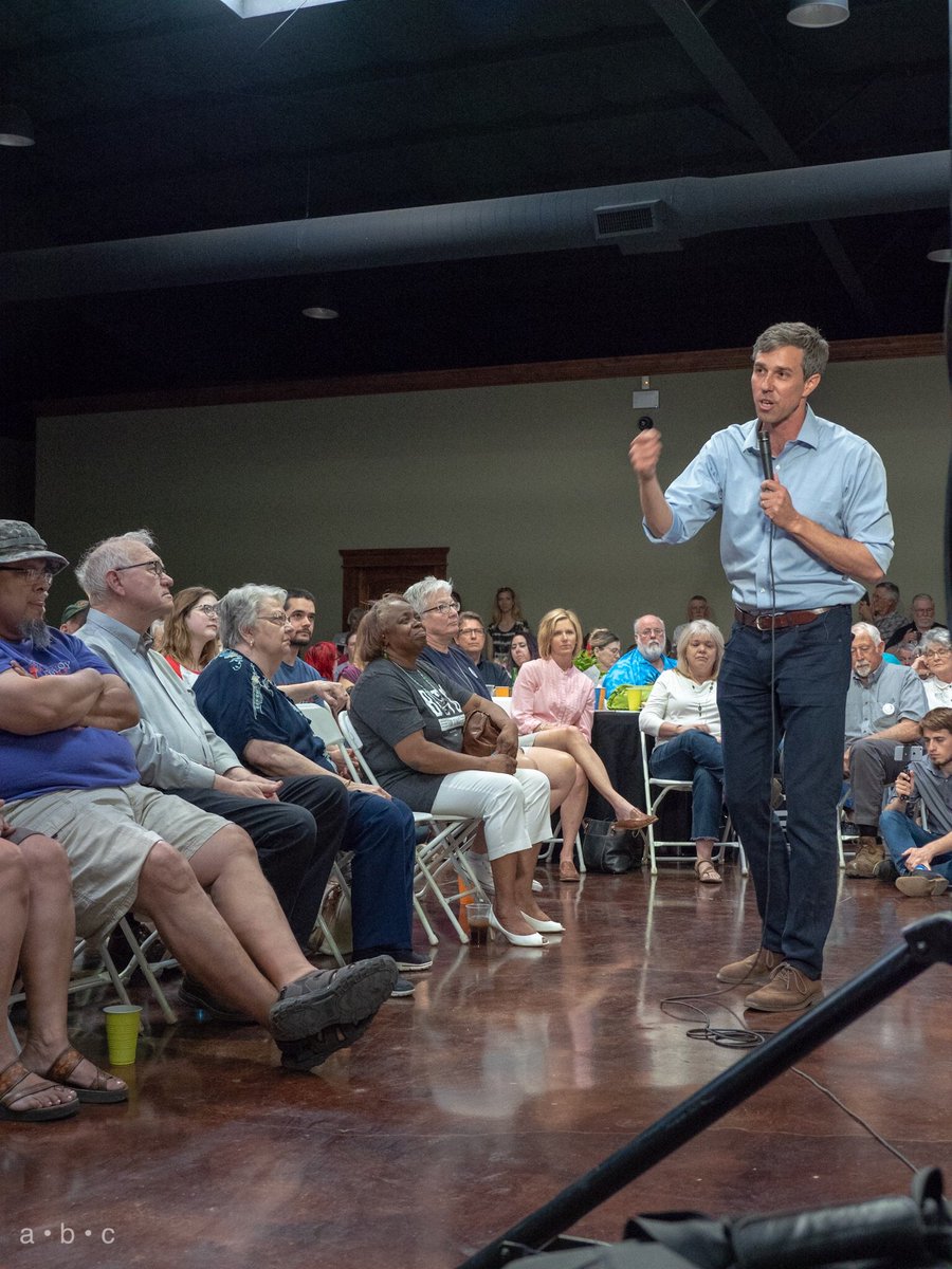 indivisibleAMA's tweet photo. Beto Amarillo Town Hall • 5/13 @BetoORourke https://t.co/azmCSferZE