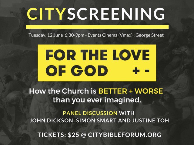 barneysbroadway's tweet photo. Film Screening + Q&amp;A: see @cpx_tweet's new documentary, and hear from three of the leading voices behind the film.

What great Tuesday plans! Who might you invite?

More info: https://t.co/EnzibrI1LF #ForTheLoveOfGod #sydneyfilm @eVent_georgest https://t.co/6mCT3yvm09