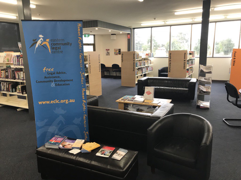 AmandaMcanuff's tweet photo. Come and visit @EasternCLC promoting #LawWeek2018 @KnoxCC Boronia Library this morning. https://t.co/pG664B1feT