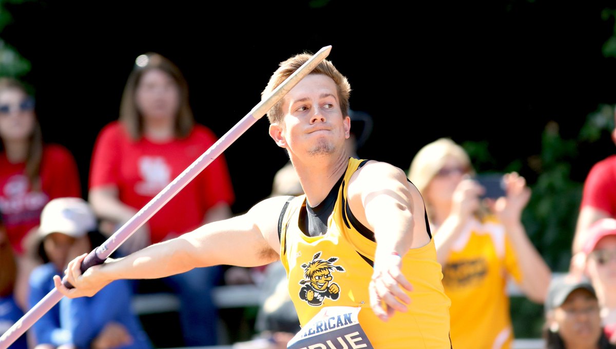 GoShockers's tweet photo. Shockers take home 5 individual titles and 13 All-Conference honors in its first American Outdoor Championships https://t.co/UBFp9zjkj6

🥇 @KoskeiWinny—10,000m &amp; 5,000m
🥇 @true_aaron—Javelin
🥇 @kendrah_—Heptathlon
🥇 @austin_corley22—400m Hurdles

#watchus #AddedPow6r https://t.co/BkXautQxTW