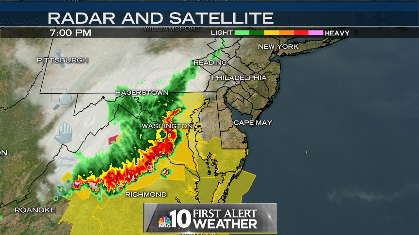 TammieSouza's tweet image. #Radar #BowEcho #WestVirginia #WashingtonDC this eve #DamagingWind #Hail #TornadoWarning look at intense #lightning #SevereWeather #Midwest heads toward #Philadelphia Tuesday eve #FirstAlert #PersonalPlan 4PM-Midnight @NBCPhiladelphia @KrystalKlei @SteveSosnaNBC @HurricaneNBC10