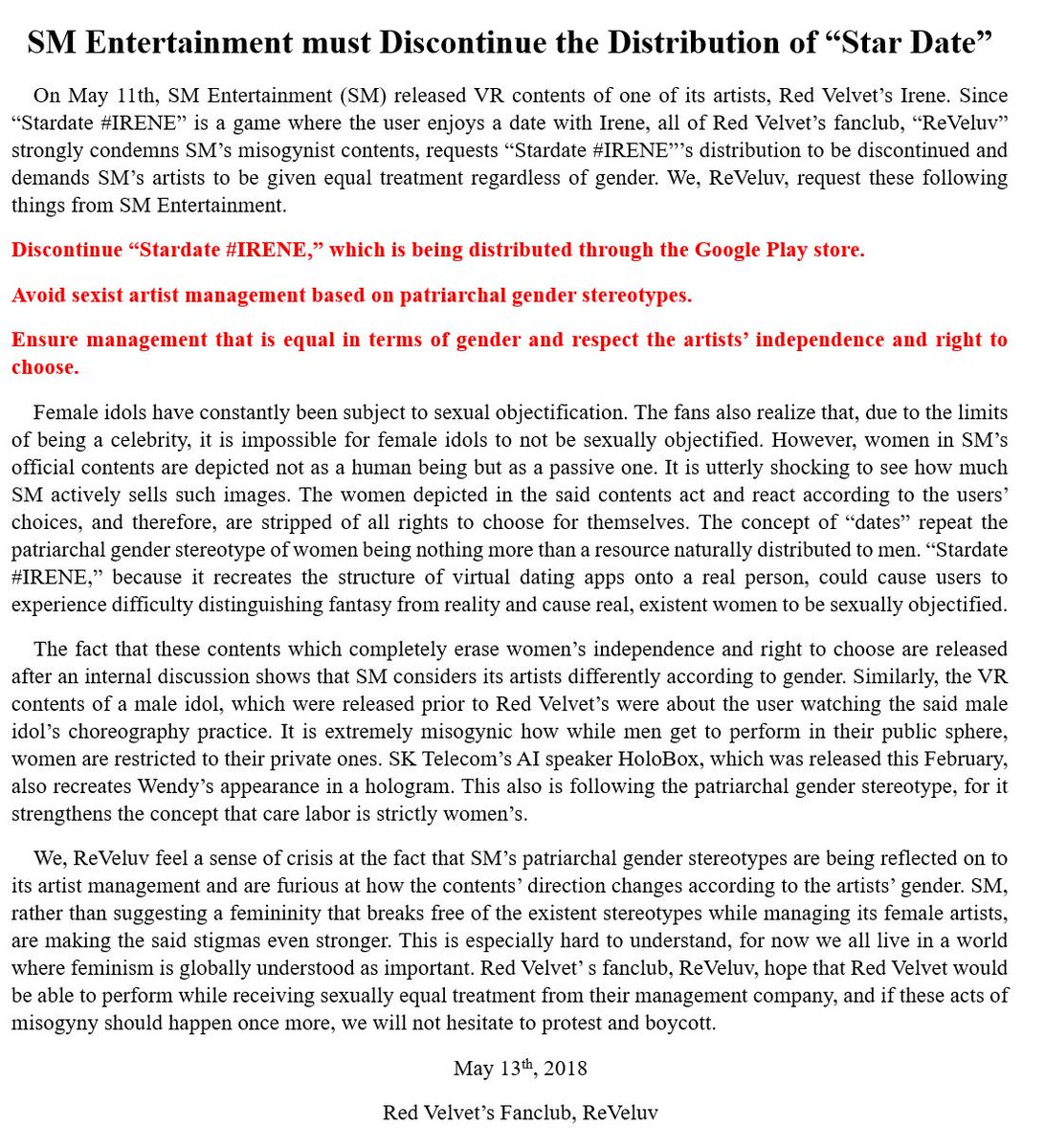 _HeavenDelight_'s tweet photo. Help @RVstatement out today too! Send e-mails to only app@smtown.com since the fanclub emails aren't working. Remember to send both or at least one of the images below. Also fax either or both of the images to 02-6240-9590, 02-6240-9559! https://t.co/jbnzDy1iLS