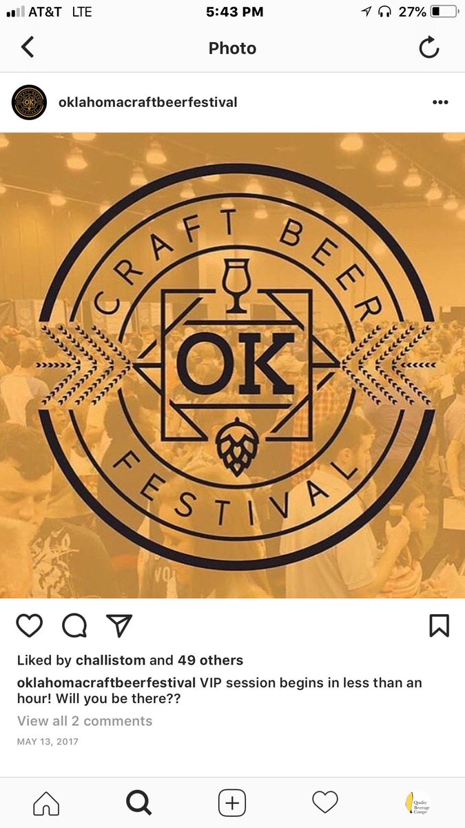 QualityBevCo's tweet photo. Join us this #weekend! 
Oklahoma #CraftBeer Festival is a beer, cider, and mead #tasting event that focuses on producers from #Oklahoma, the U.S. and around the world. This is the festival’s 7th year, and promises to be the largest one yet
See you there! #Cheers. https://t.co/Hz98or0b43