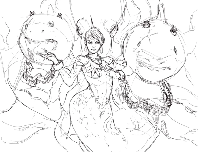 If i get to finish this, it'll looks dope

#mermaid #mermay #mermay18 #sketch 