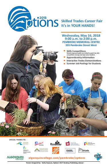 Good luck to all of our Options 2018 competitors who will be demonstrating their skills on Wednesday May 16. And thank you to all of our teachers who have prepared them so well!