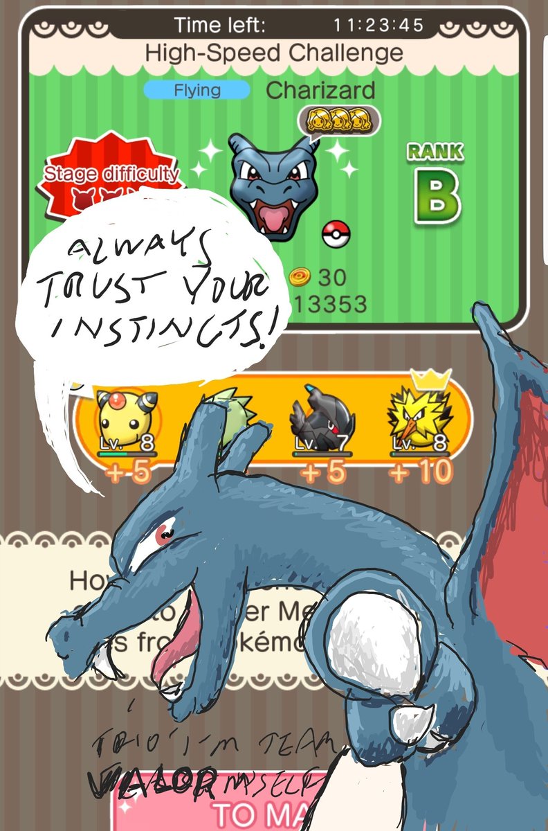 PrimalJayquay's tweet image. #PokemonShuffle Last week's shenanigans on #PokemonShuffleMobile including a risky last-minute-ish  #ShinyCharizard Great Ball. Still haven't completed the Safari, and will probably miss #Wimpod... 🙁