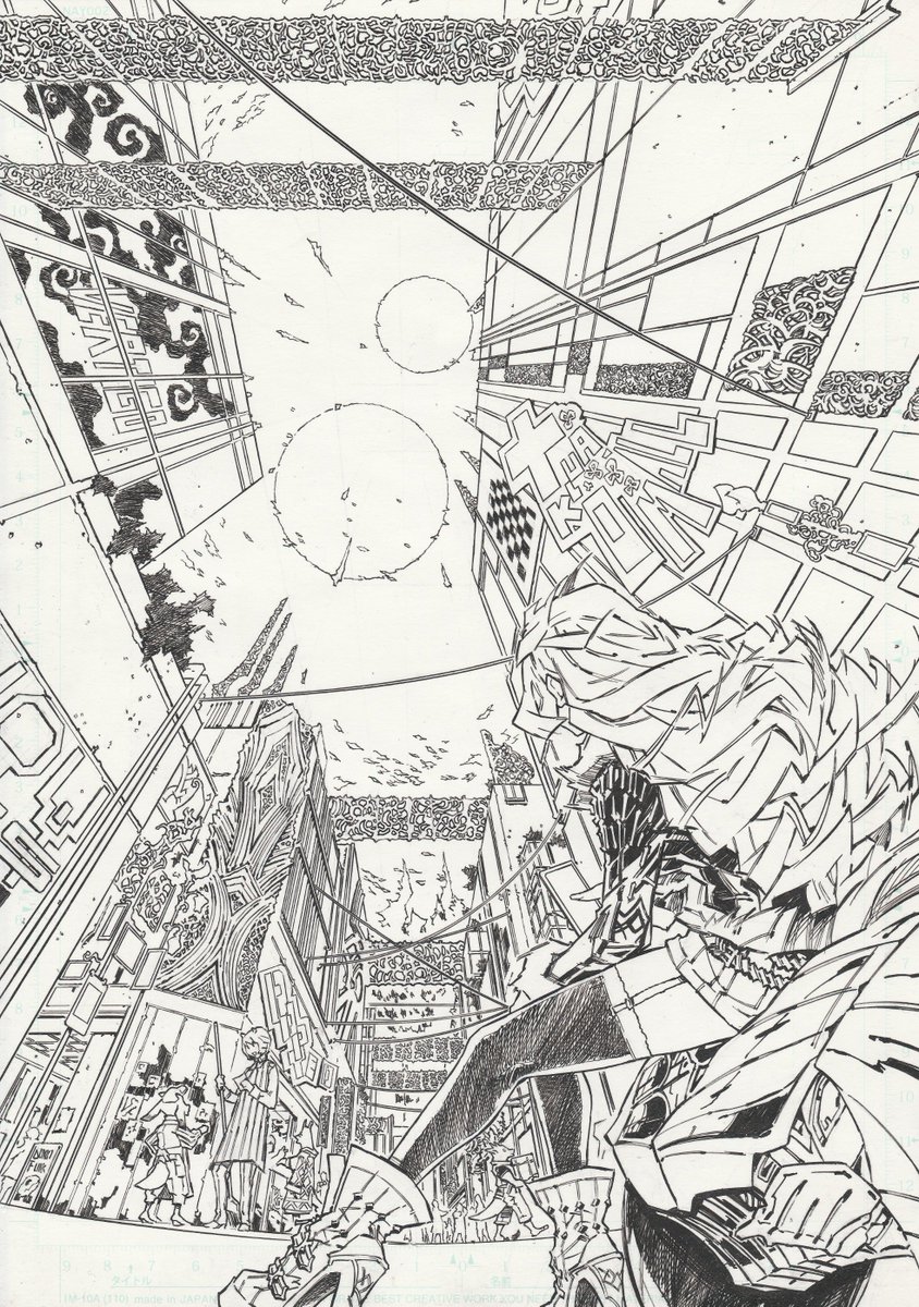 Some teasers of the unedited pages of my manga Demon City Overlords #DemonCityOverlords #mangapages #cityscenes #originalcharacter #originaldesign 