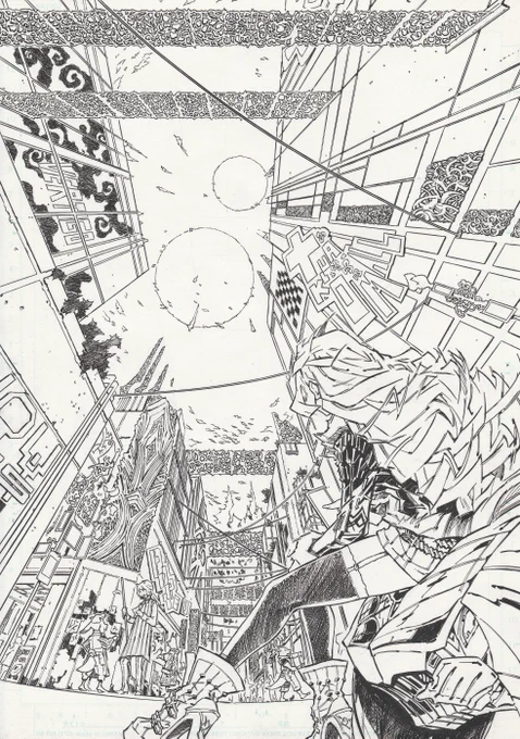 Some teasers of the unedited pages of my manga Demon City Overlords #DemonCityOverlords #mangapages #cityscenes #originalcharacter #originaldesign 