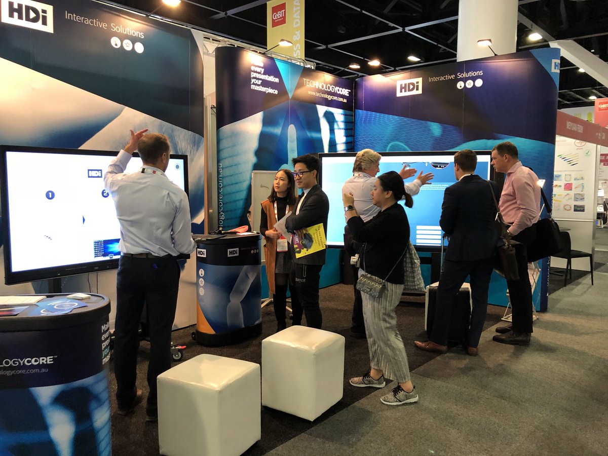 Busy first day at #CeBITAus, we are so proud or our Australian made products.