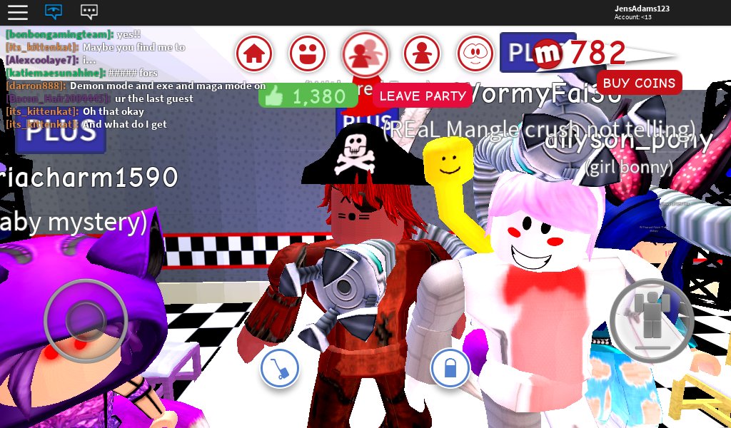 Funtime Chica On Twitter Jen S Took Screen Shots In Party Special Thanks To These People - jens roblox password
