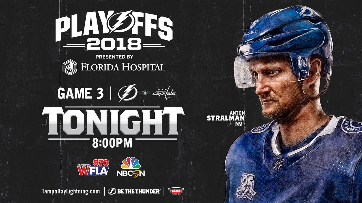TBLightning's tweet photo. GAME DAY! ⚡️ We’re in DC tonight looking for a crucial Game 3 win. #TBLvsWSH 

📝: https://t.co/xBZywiQbCp https://t.co/sybFXCsx24