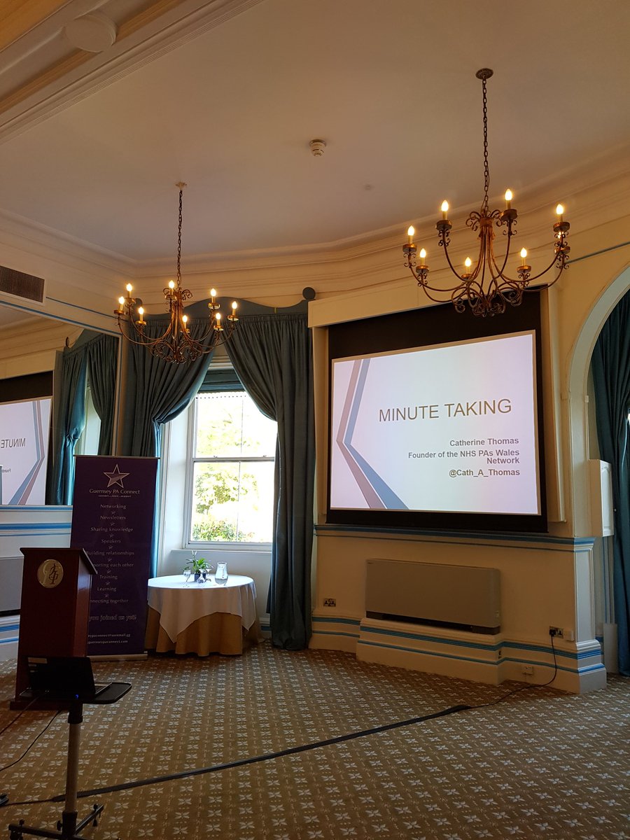 JulieTwist09's tweet photo. Looking forward to this morning's @GsyPAConnect talk on minute taking #PAskills https://t.co/ibkYgbYDWO