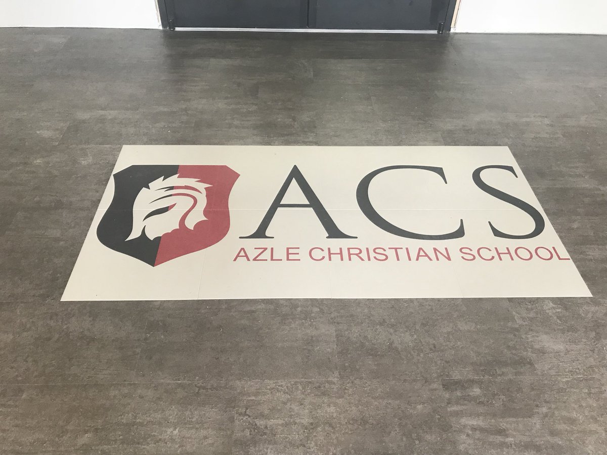 ACS_Crusaders's tweet photo. Check out the logo embedded in the flooring at the new building!! So neat!! #acscrusaders #takeholdbebold https://t.co/ZXkfgSvDer