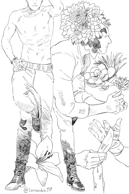 Sketchbook page for Calum and Harry! #OCs @PlusKJ 