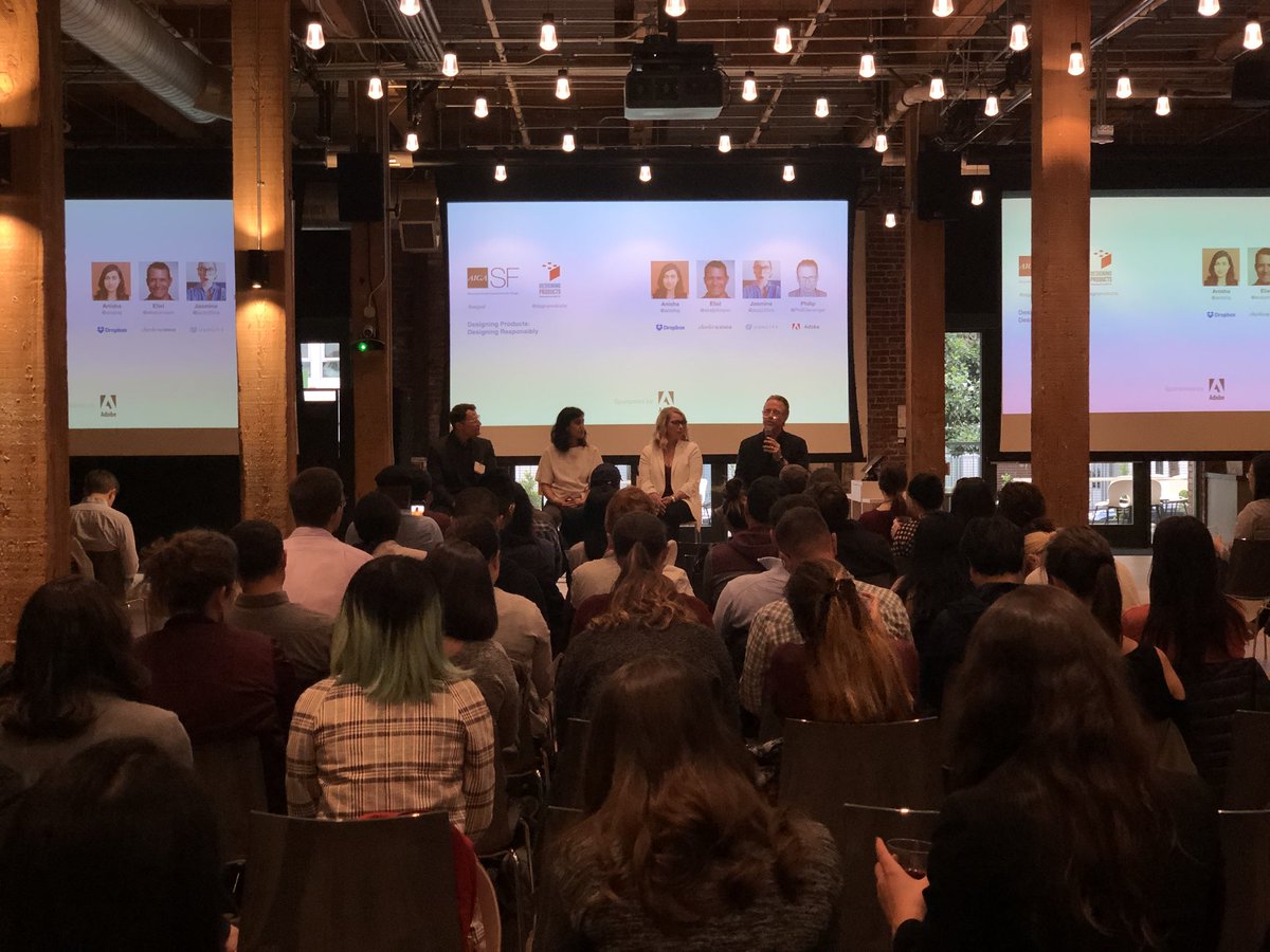 JenniferCohan's tweet image. Enjoying the amazing panel discussion @Adobe on #designresponsibly with @AIGASF @elieljohnson @PhilClevenger @jazzy33ca @anishaj