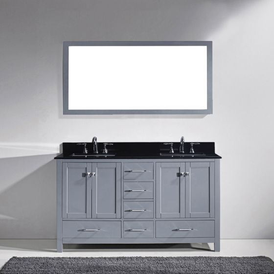LuxLivingDirect's tweet image. Looking to upgrade your bathroom? Check out the latest deal on this Virtu USA - GD-50060-BGSQ-GR - Caroline Avenue 60&quot; Double Square Sink Granite Top Vanity in Grey with Mirror - $1048.99 #homeimprovementsdesign #homeownerstip ow.ly/Tnh730jXekb