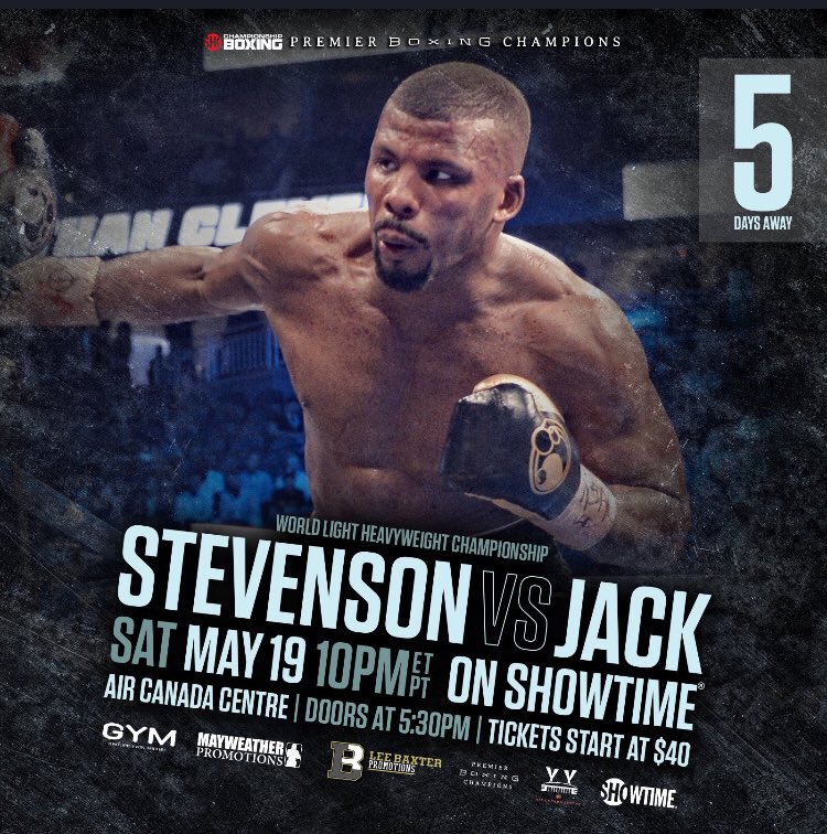 LeeBaxterBoxing's tweet image. 5 Days until @AdonisSuperman vs @BadouJack live @AirCanadaCentre @MLSELIVE @MayweatherPromo @premierboxing @yvonmichelGYM #boxing #toronto