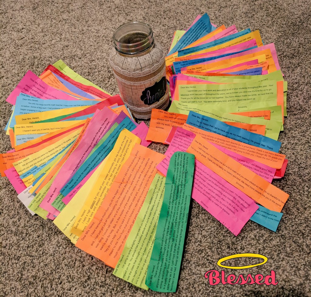 MrsHereid's tweet photo. Thank you to all my former students who took the time to send me their love. Your love is truly appreciated! 💖 https://t.co/NkZgpeTWaO