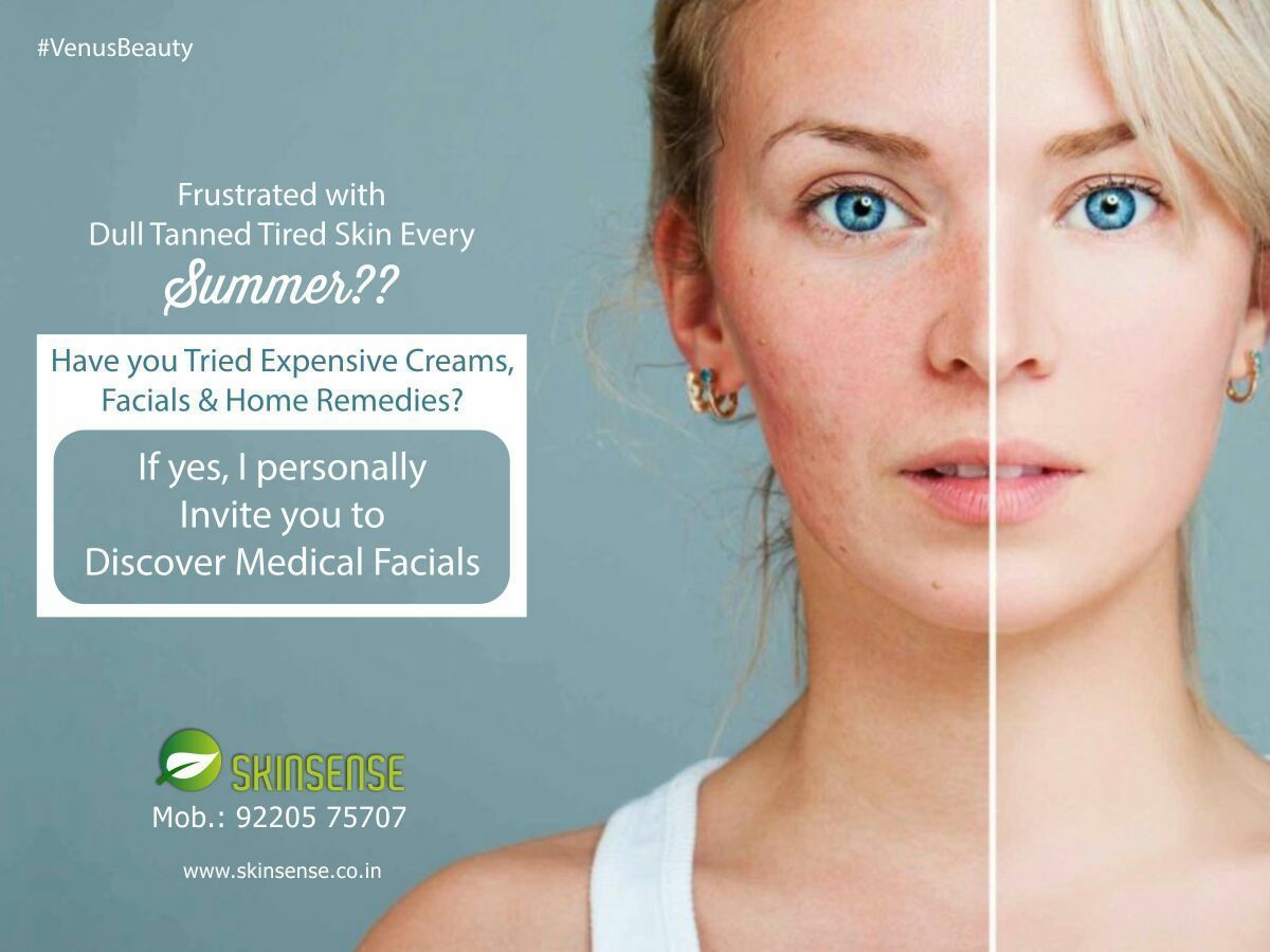 #FRUSTRATED? Dull tanned #skin in #summer scorching heat?. 
Well.. Here's a solution. Discover the #medical #facials.
Consult our EXPERT and begin your #Journey to beautiful looking skin.
#iloveskinsense #skinsense #summertanned #beattheheat
buff.ly/2tLBVF8