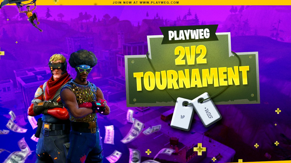 #Fortnite | Global 2v2

⏰ - Begins in 30 Minutes!
💰 - 5 Credit Entry
💸 - Instant Prize Claims

Sign Up - playweg.com/tournament/000…