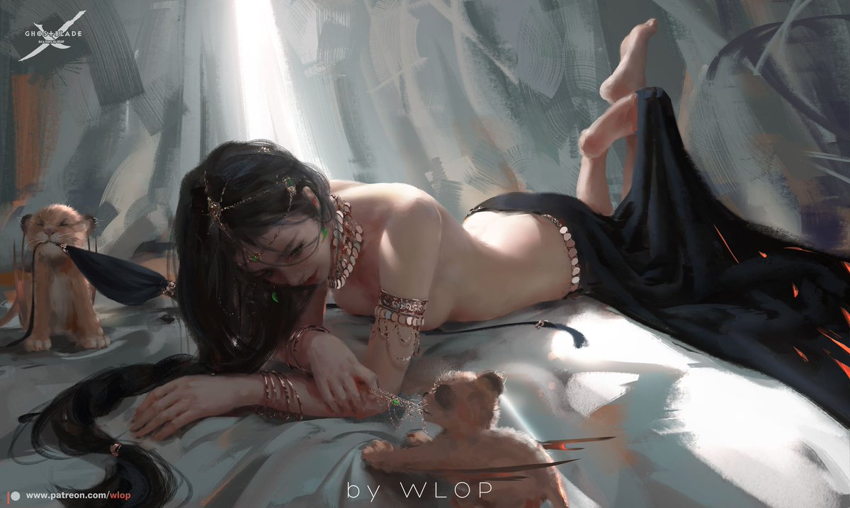 Wlop 4k Wallpaper Original File Brush Set And Painting Process Video Will Be Provided To Supporters On My Patreon T Co Raimjcx6rt T Co Szgt11pipw