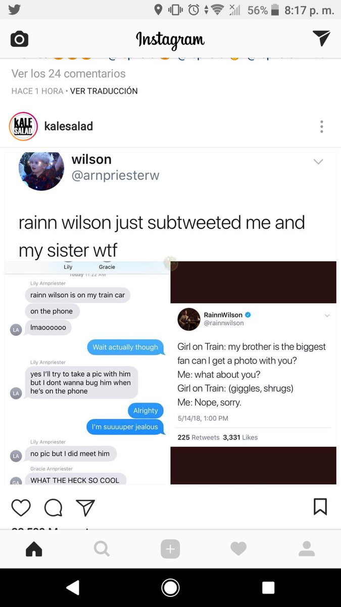 Rainnwilson On Twitter Girl On Train My Brother Is The