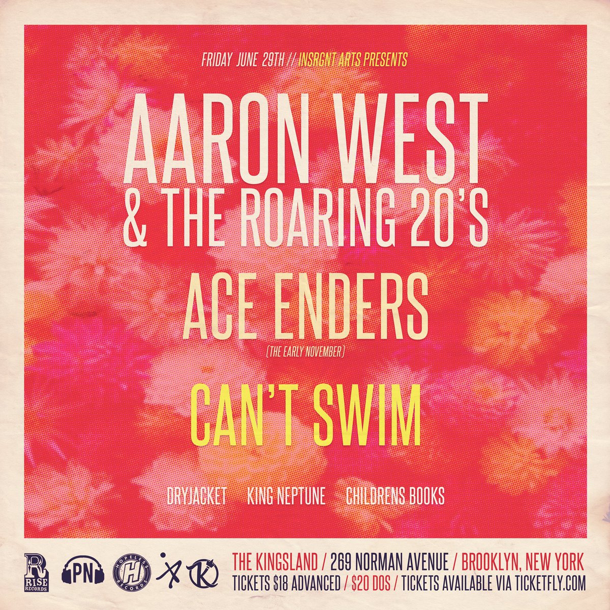 chldrnsbksbnd's tweet photo. Opening for these incredible acts Friday June 29 in Brooklyn. So blessed. Tickets going quick! Grab one soon. https://t.co/pMDoHnYwPq