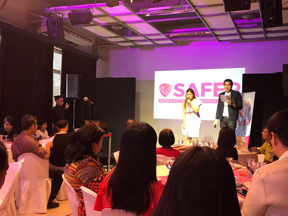 oxfamph's tweet photo. Happy to be part of today's launch of Shared Aid Fund for Emergency Response (SAFER)- the country’s first locally led fundraising mechanism for disaster response and relief. Congratulations to member organizations CODE-NGO, HRC and CBCP NASSA Caritas. #saferPinas #safer2018 https://t.co/rYEK1A5SwP
