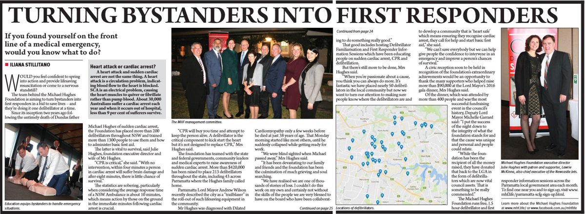 MHFLife's tweet image. This is the first article in our 6-part series with a focus on cardiac arrest in collaboration with @AccessNewsAus​. 
For the full article please go to pages 24 and 25.
accessnews.com.au/images/publica…
#MHFlife #WSBA #CardiacArrest