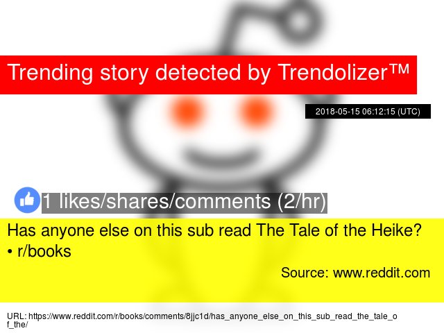 Bookolizer's tweet image. Has anyone else on this sub read The Tale of the Heike? • r/books #searchfunction #Google books.trendolizer.com/2018/05/has-an…