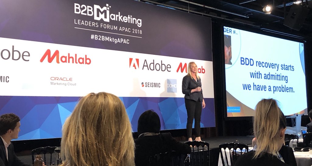 Who knew I had “Brand Detachment Disorder”! Thankyou for a fabulous therapy session - insightful and entertaining <a href="/CarlaJohnson/">Carla Johnson - Keynote Speaker</a> #b2bmktgapac