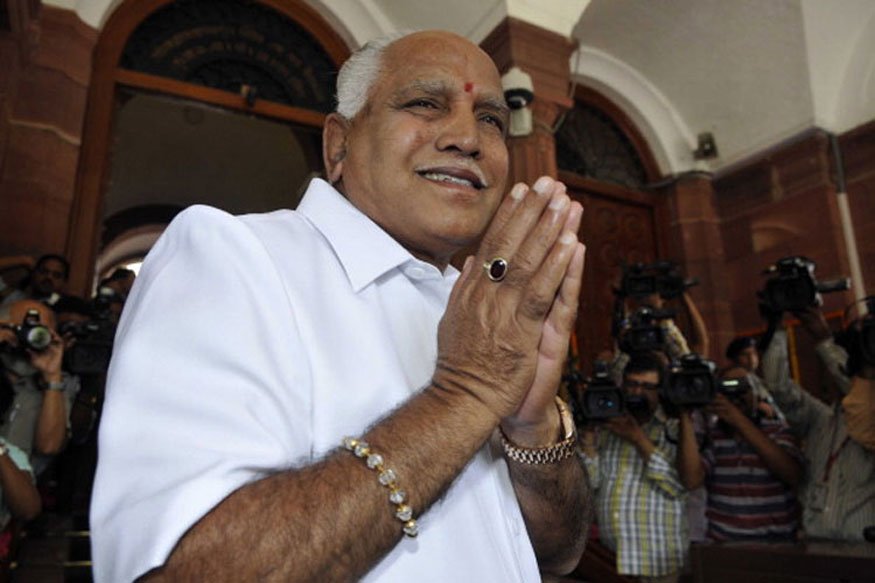 News18Politics's tweet photo. BJP's CM candidate Yeddyurappa leading from Shikaripura seat by 3,420 votes over Congress's GB Malates https://t.co/QqfZOUqRL1 #BattleForKarnataka https://t.co/IFiMhgK5YH