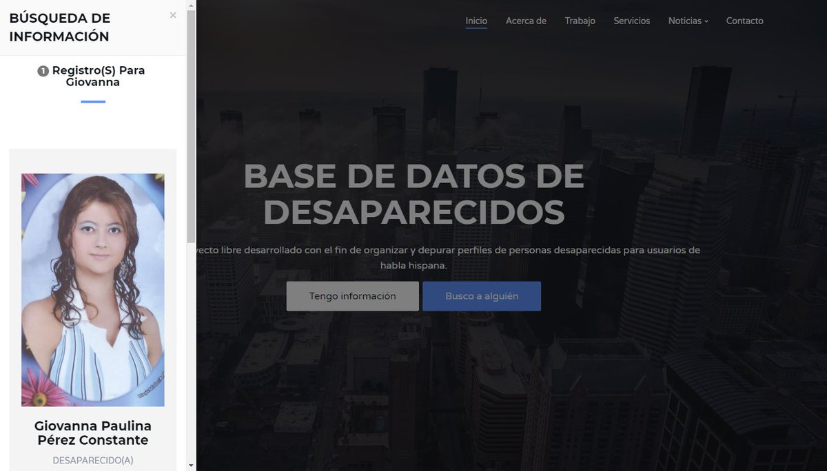 desendor's tweet photo. #desendor Primeras capturas y pruebas del sistema Open Source para registrar desaparecidos. @AsfadecEc @teleamazonasec @tctelevision @el_telegrafo API con normativa PFIF 1.4 https://t.co/M6mCbcM7pp