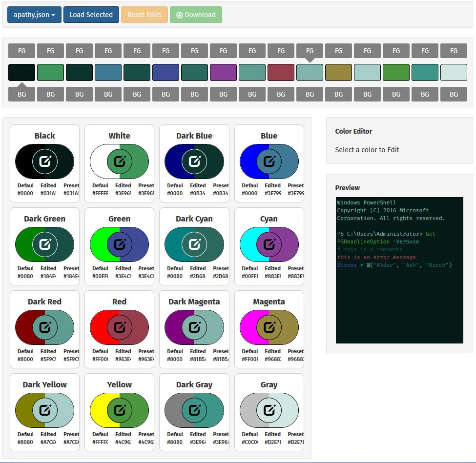 Jaykul's tweet photo. If you're interested in exporting your console configuration and trying others ...
If you want console themes that support setting the font and size ...
Check out concfg: https://t.co/gPy6WK1C3V https://t.co/I3EwgHfNL7