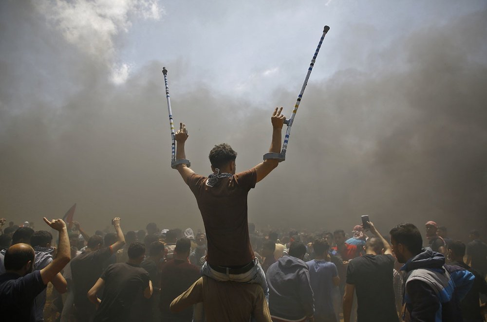 jjmabur's tweet image. Duras imágenes: "Decenas de palestinos muertos y miles de heridos el día del traslado de la embajada". #EEUU #DonalTramp