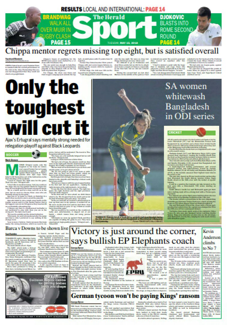 HeraldNMB's tweet image. In The Herald today: #FamilyFeud #MurderSuicide #MissingStudent #BusStrike #Rugby #EPElephants #Cricket #Soccer