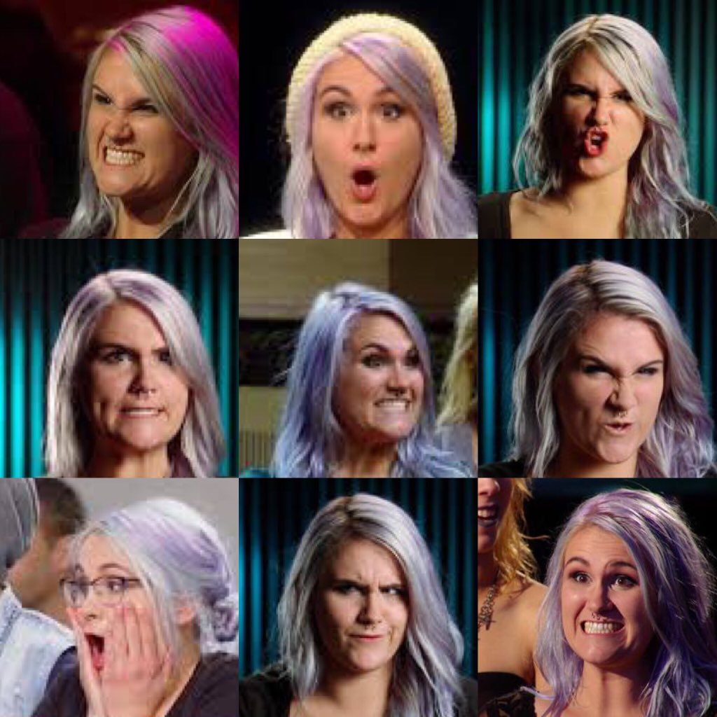 One of the best things about Kelly?  Her awesome faces!  Welcome back to #FaceOff, Kelly!  #FaceOff returns June 5th!  #FaceOff #FaceOff2018 #FaceOffPremieresJune5th #BattleRoyale #FaceOff13 #SaveFaceOff #AllStars