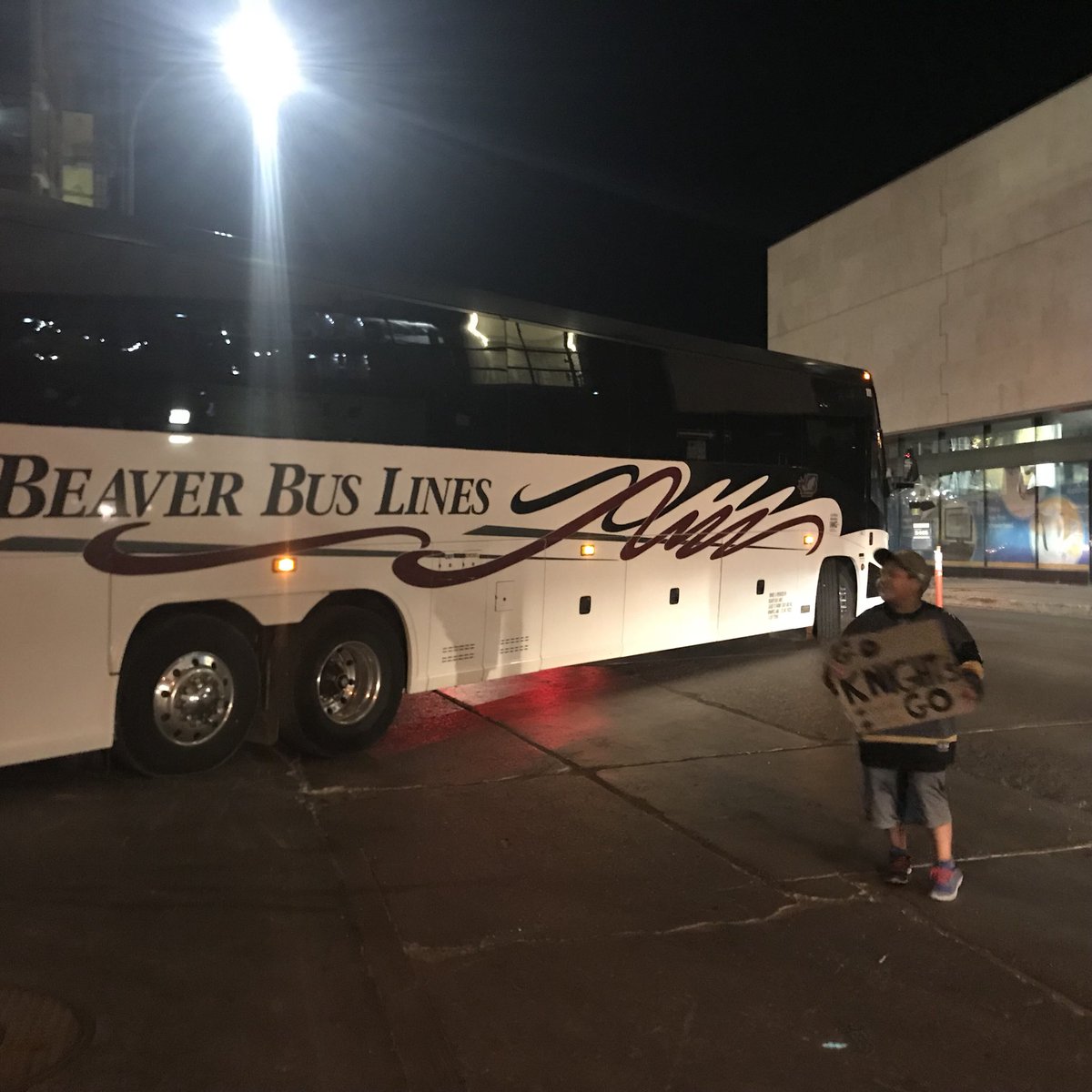 rachellbrown's tweet photo. She was able to fist pump @ForeverFleury when they were leaving the ice but this was her waiting outside the @bellmtsplace @GoldenKnights please make time for this fan #Keeli Marsden #WinnipegsbiggestKnightsFan https://t.co/5MXQ2z4WKs