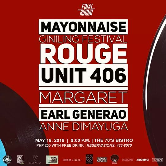 Nasa 70's Bistro and UNIT406  
this Friday, May 18! Show starts 9 pm! Kita kits!