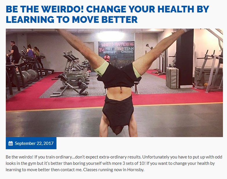 alvinadam024's tweet image. Be the weirdo!  We are already know if our trainer train ordinary exercises then how we get extra ordinary result. But in #Sydney Dr. Matt is a complete #fitness movement trainer bit.ly/2jZvozg