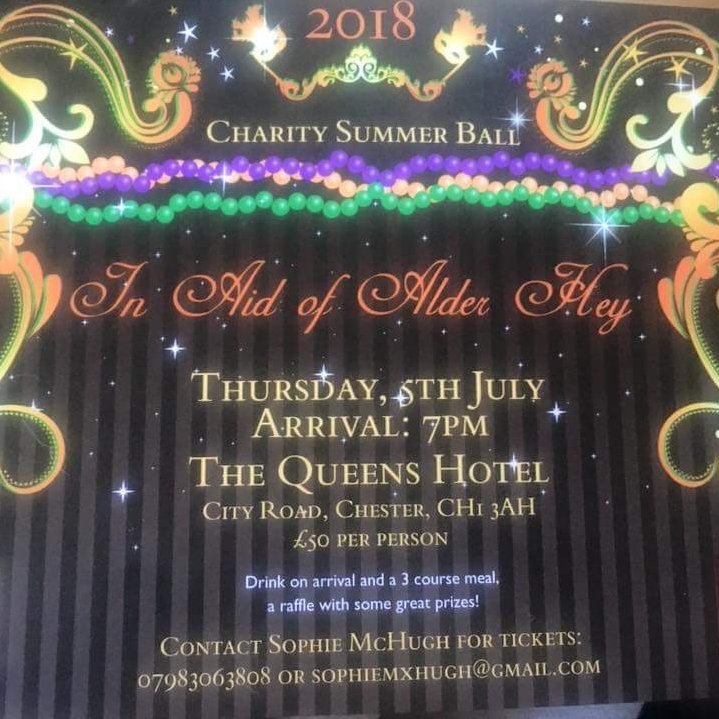 GelishAmy's tweet photo. Summer Ball 5th July held at #thequeenshotelchester in aid of @AlderHey Tickets available now! Meals and drink on arrival included.  Please DM for tickets #chestertweets #charityball #cheshire #chester https://t.co/0D7S0PcX1e