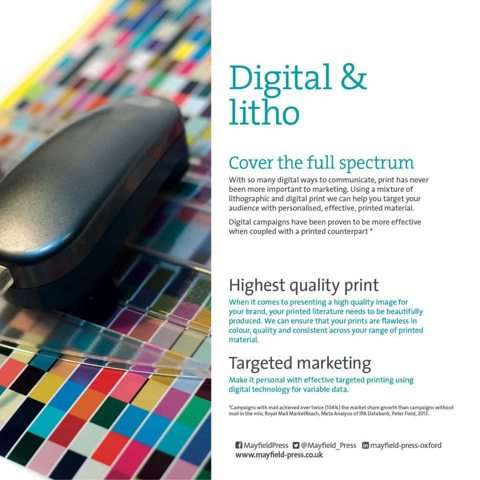 mayfield_press's tweet photo. Mayfield started as a printer, along the way we've diversified into different avenues of printed merchandise and brought @Gpex and 9 Impressions on board but we still retain our traditional print techniques! #Mayfield #DoingMoreWithPrint #Printing https://t.co/hNC623wKY4