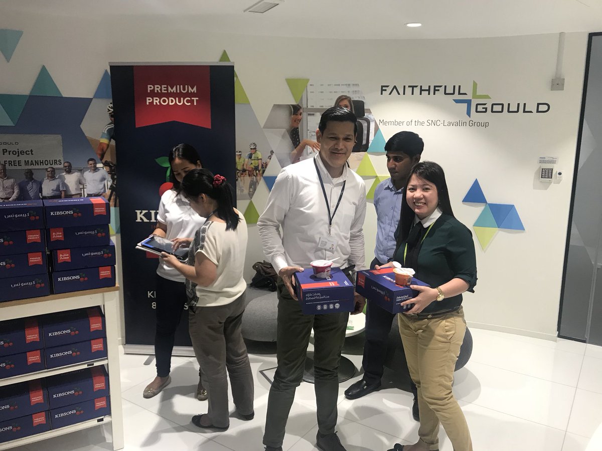 fionaliddell3's tweet photo. Massive thank you to @kibsonsllc UAE for the support with our wellbeing initiative for #HSEWEEK #SNCLAVALIN #WELLBEING free fruit snack boxes for our Dubai staff @InsideAtkins @fgouldconnect @SNCLavalin https://t.co/6cqjvX9SYb
