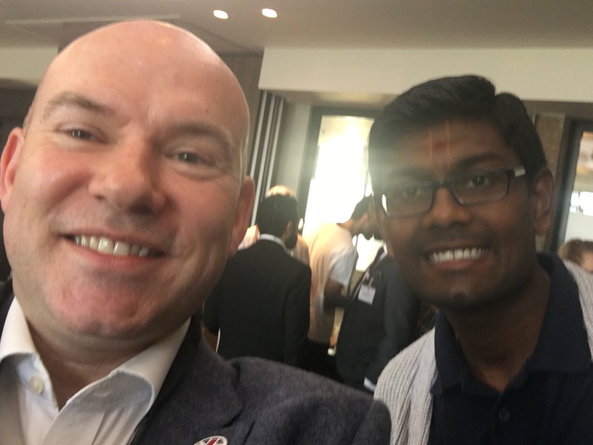 DrNeilB's tweet photo. Great to catch up with @yogdip95 our inspiring @worldskillsuk role model &amp; hear him talk about his career success @GrantThorntonUK #VibrantCapital Summit #skills #entrepreneurs #technology #mentoring https://t.co/l84vlK7Dq2