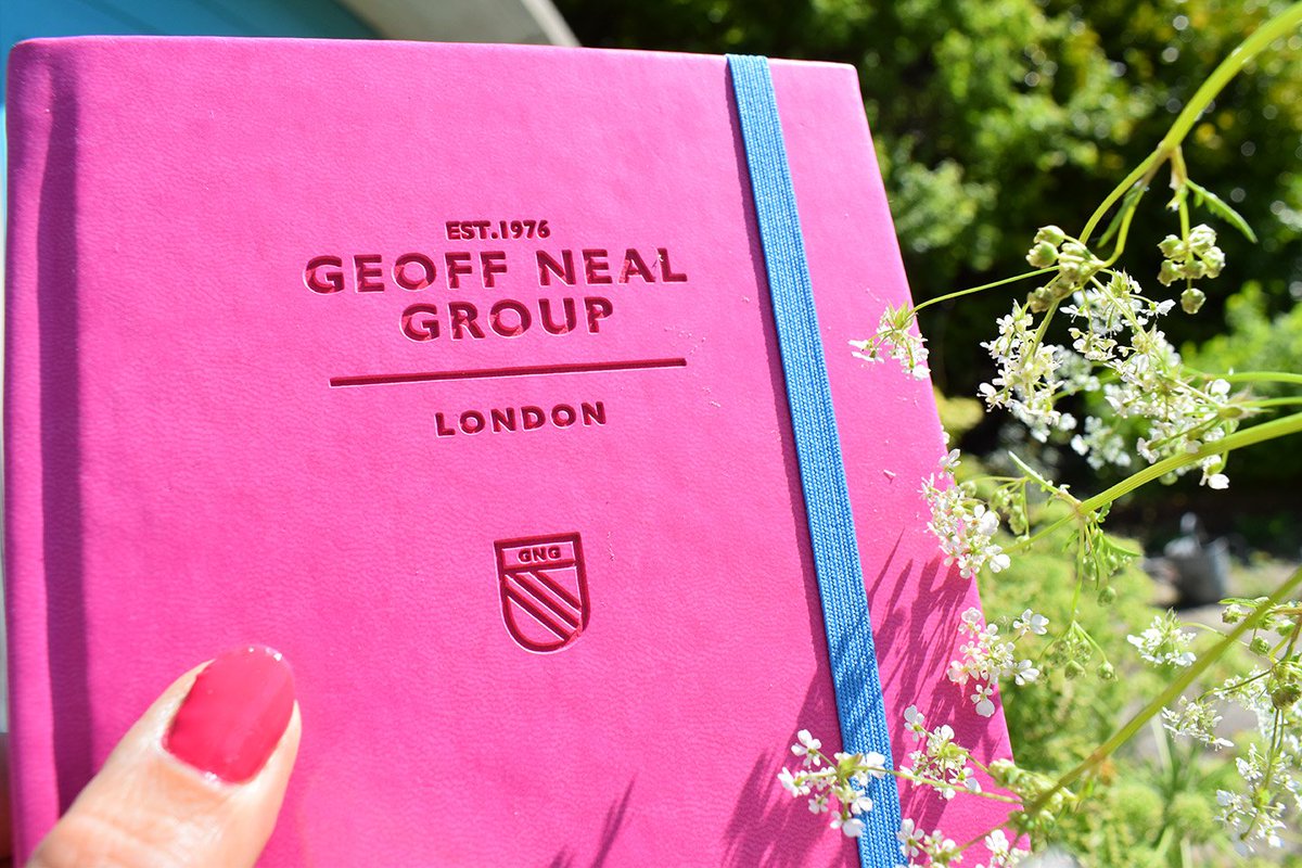 leapingcow's tweet photo. I was delighted to meet Rachel today from #GeoffNealGroup. So pleased they made the effort to come and see me deep in the woods.  I'm looking forward to working with them. I'm loving the pink and cyan note book, my favourite colours. https://t.co/lWfkRjQIPr