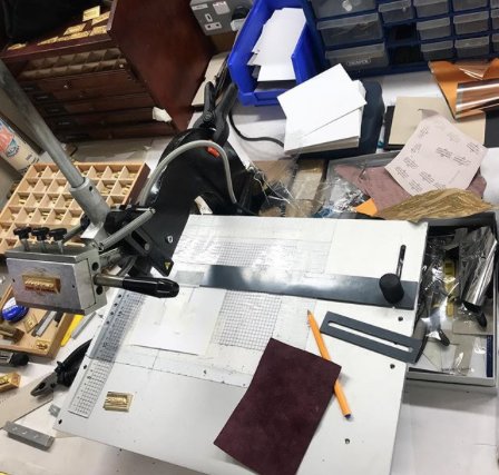 A preview of one of our master artisans desks. On request we can personalise any one of our handcrafted luxury products with initial stamping and embossing. #luxury #leather #workshop #handcrafted #bespoke #personalised #madeinengland